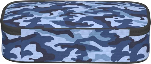 Miniatura 7 de Estuche de lápices de estilo camuflaje para niños y adultos, caja de lápices azul para niños, hombres, niñas y mujeres, bolsa de almacenamiento