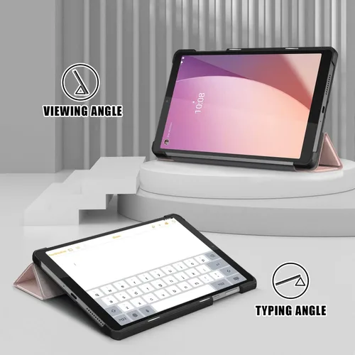 Miniatura 7 de Funda para Lenovo Tab M8 Gen 4 2023, funda delgada y ligera para Lenovo Tab M8 4ª generación Tablet TB300FU, oro rosa
