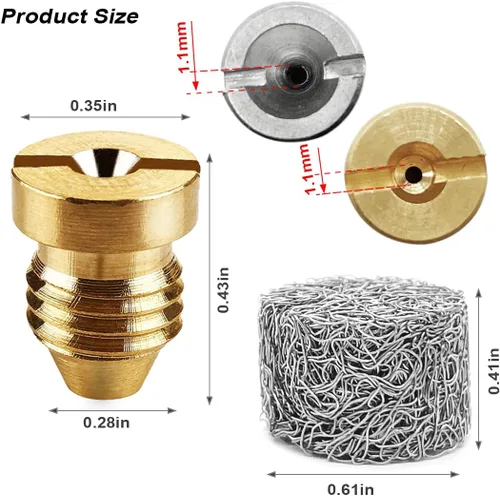 Miniatura 2 de Paquete de 3 boquillas de orificio de cañón de espuma de 0.059 pulgadas (0.043 in) y 3 piezas de espuma, boquilla de rosca universal de 3000 PSI