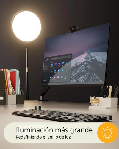 Miniatura 3 de Anillo de luz de 10.5 pulgadas con soporte y soporte para teléfono, trípode de 69 pulgadas para iPhone con luz, luz LED profesional para grabación