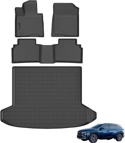 Miniatura 19 de Alfombrillas para Toyota Camry 2011-2017, primera y 2da fila, forro de carga TPE para todo tipo de clima, alfombrillas de coche para accesorios Camry
