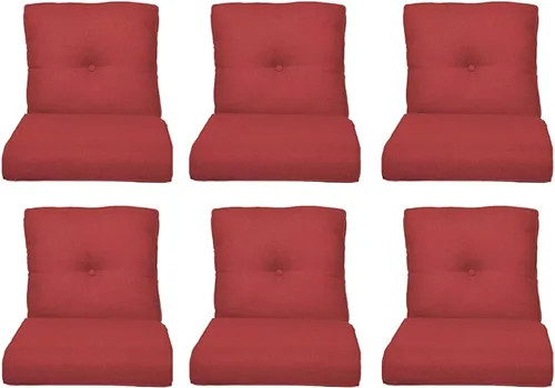 Miniatura 154 de Rilyson Cojines de patio para muebles de exterior, 22 x 24 pulgadas, respaldo alto y asiento profundo, cojín de exterior para sillas de patio, sofá