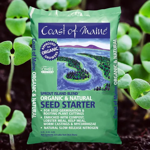 Miniatura 2 de Coast of Maine Organic & Natural Sprout Island Blend Seed Starter - Seed Germination & Root Plant Cuttings w/Composted Manure, Mycorrhizae, Worm