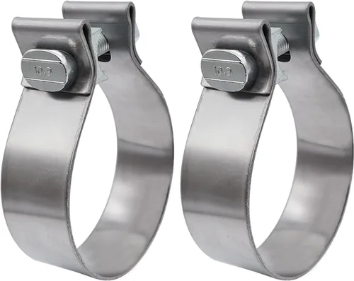 Miniatura 5 de ROADFORMER Abrazadera de escape de 1.75 pulgadas de acero inoxidable de banda estrecha para reparación de tubos de escape, silenciador y sistema