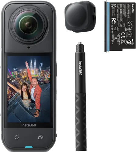Miniatura 13 de Insta360 Paquete FlexiCare X5 – Cámara de acción impermeable 8K de 360°, luz baja, efecto selfie stick invisible, lente resistente y reemplazable