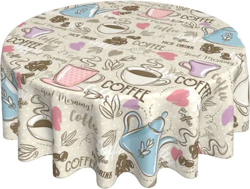 Miniatura 17 de Gianlaima Mantel redondo de primavera con diseño de mariposa azul azalea rosa, impermeable, lavable, para el hogar, restaurante, cocina, picnic
