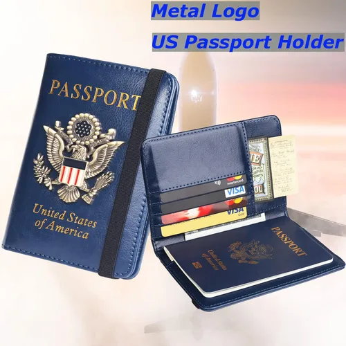 Miniatura 4 de Herain Soporte para pasaporte, cartera para pasaporte, funda para pasaporte, accesorios de viaje, funda de metal para pasaporte, libro de pasaporte