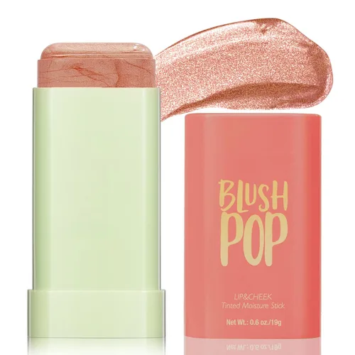 Miniatura 16 de Barra de rubor para mejillas – Varita de rubor de maquillaje en crema, barra hidratante sólida para tinte de mejillas, natural, mezclable