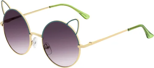 FAA'N Gafas de sol para niños, decoraciones de fiesta geniales de metal con orejas de gato redondas para niñas, bonitos regalos para niños