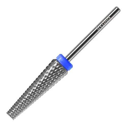 Miniatura 20 de 24mm Super Largo 5 en 1 Brocas de taladro para uñas, Broca cónica cruzada de carburo, Brocas de taladro de rotación bidireccional de 3/32