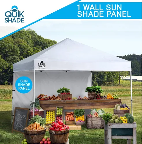 Miniatura 5 de Quik Shade Commercial C100 10x10 pies Toldo instantáneo con panel de pared–color blanco