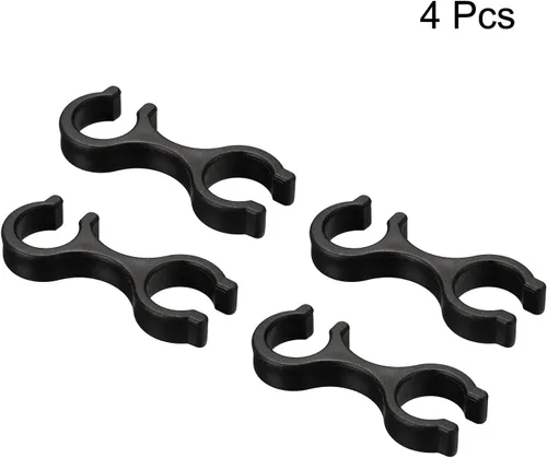 Miniatura 3 de PATIKIL Clips para bastón de trekking, 4 piezas, accesorios para bastón, conector de hebilla de doble varilla para senderismo al aire libre y camping