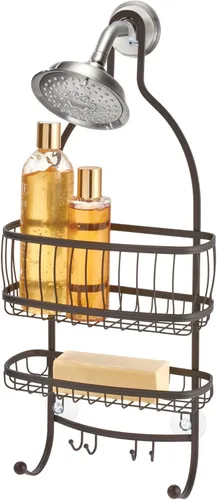 Miniatura 10 de iDesign - Organizador de ducha colgante extra ancho de metal, colección York, 10 x 4 x 22 pulgadas, plateado Plata