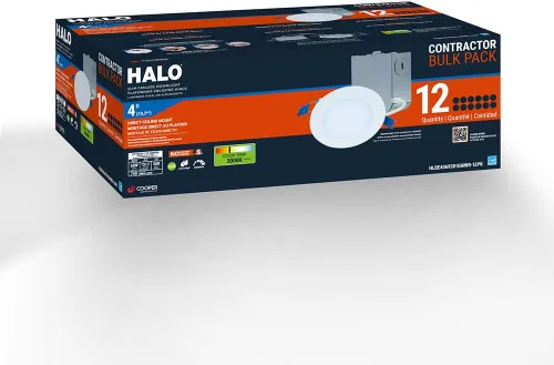 Miniatura 8 de HALO HLBE Foco empotrable delgado sin lata de 4 pulgadas para nueva construcción/remodelación - Paquete de 12 para contratistas