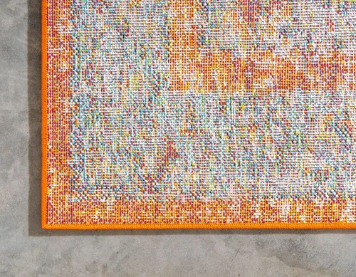 Miniatura 8 de Unique Loom - Alfombra estilo tradicional de Rosso Collection, Polipropileno, Beige/anaranjado