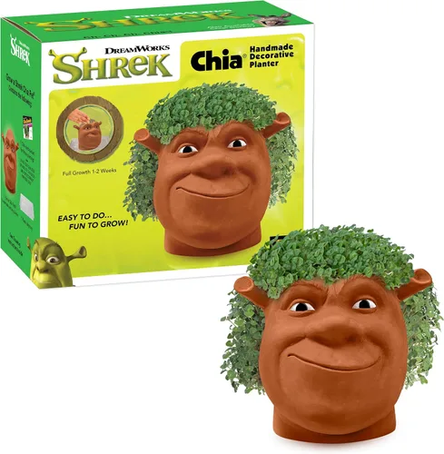 Miniatura 6 de Chia Pet Emoji Winky con paquete de semillas, maceta decorativa de cerámica, fácil de hacer y divertido de cultivar, regalo novedoso, perfecto