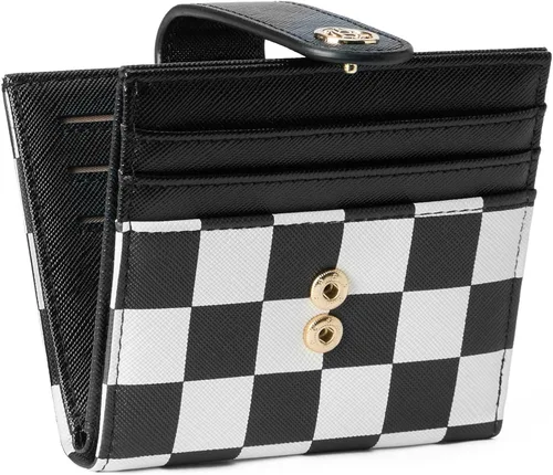 Miniatura 17 de BOSTANTEN - Billetera delgada para mujer, pequeña, con bloqueo RFID, tarjetero de cuero plegable con cremallera y bolsillo para monedas, Pequeña