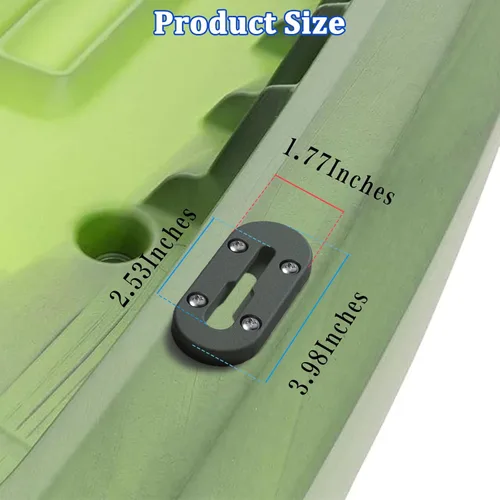 Miniatura 2 de Huntury Pista de kayak, pista de perfil bajo para kayak, riel de kayak, pista de montaje de accesorios de kayak, pista de engranajes de kayak