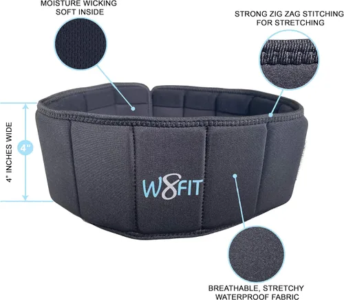 Miniatura 3 de W8FIT Cinturón Ajustable con Peso para Caminar y Hacer Ejercicio