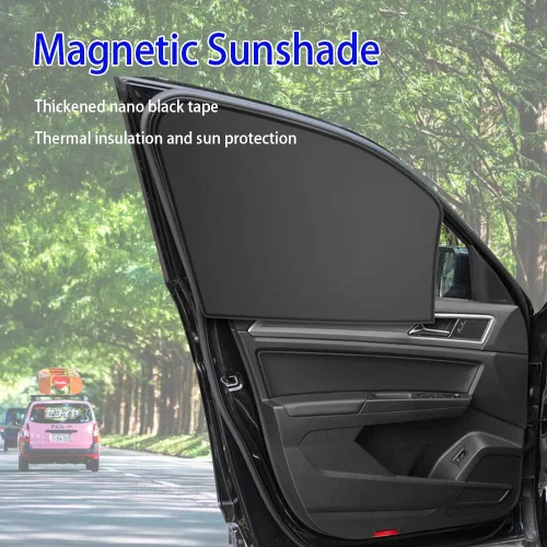 Miniatura 6 de 2 parasoles para ventana de automóvil, privacidad para automóvil, 100% bloque de luz de automóvil, parasol para ventana lateral que se mantiene