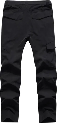 Miniatura 2 de MOERDENG Pantalones de senderismo ligeros para hombre con cinturón, impermeables, de secado rápido, pantalones tácticos elásticos