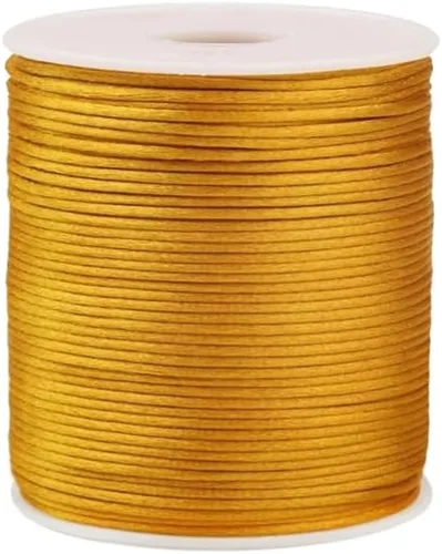 Miniatura 47 de 2.0 mm x 110 yardas de cordón de satén de nailon para abalorios, hilo trenzado para nudos chinos, rattail, macramé, pulseras, collares, fabricación