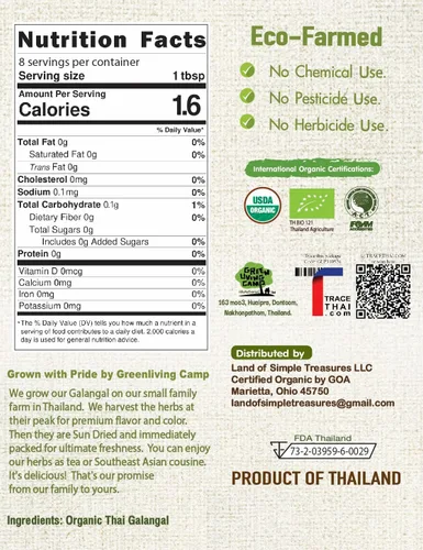 Miniatura 2 de Polvo de galanga orgánico de 4 onzas – Condimento de especias Galanga en cocina asiática – para cocina tailandesa, indonesia y malaya