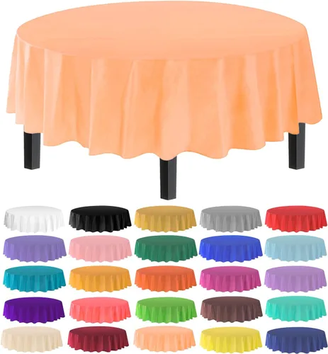 Miniatura 33 de allgala Juego de 12 manteles de plástico premium para mesa, desechables - 54 x 108 pulgadas - Impermeable, resistente a manchas, fácil de limpiar