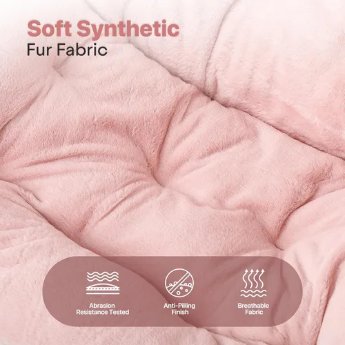 Miniatura 4 de Cómoda silla platillo para adultos, juego de 2 sillas plegables de piel sintética suave con reposapiés, marco de metal, acogedora silla plegable