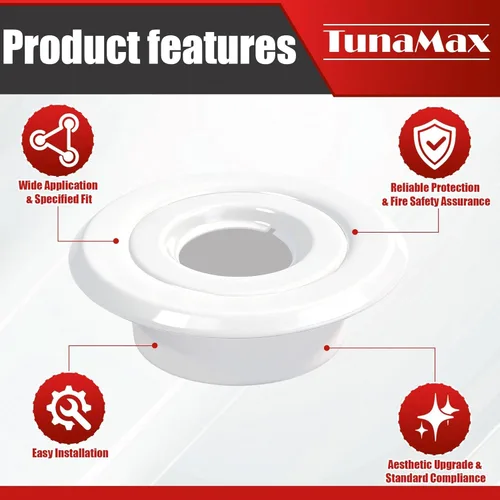 Miniatura 3 de TunaMax Paquete de 2 protectores de aspersor de incendios IPS de 1/2 pulgada, ajuste de 3/4 pulgadas, placa de ajuste para cabezal de rociador