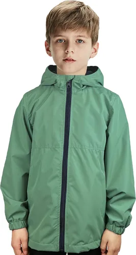 Miniatura 3 de Chubasqueros para niños, ligeros, impermeables, con capucha, de forro polar, rompevientos para niños