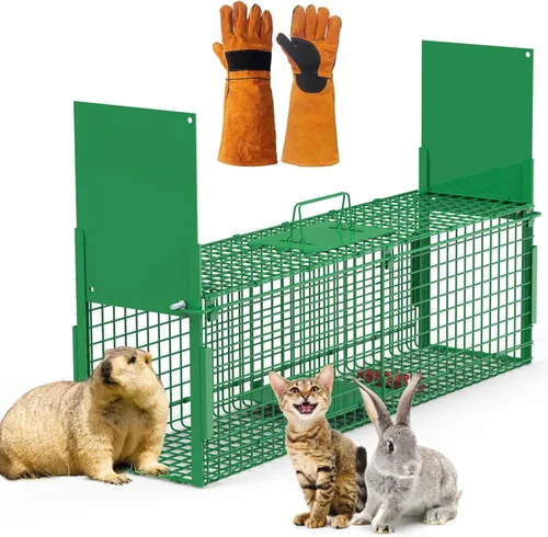 Miniatura 11 de Trampa humana para ratones, atrapa y libera, trampa unidireccional para roedores para uso en interiores y exteriores, trampa humana para ratas