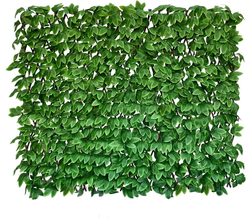 Miniatura 14 de Sumery Pantalla de Privacidad de Valla Expandible para Balcón Patio Exterior, Panel Decorativo de Cercado de Hiedra Artificial, Setos Artificiales