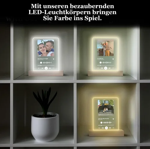 Miniatura 5 de Placa personalizada de Spotify, canción acrílica con foto y texto, marco de fotos personalizado para parejas, bodas, aniversario (4 x 6 pulgadas)