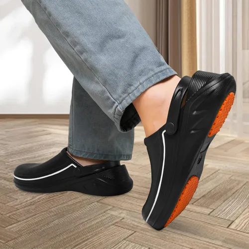 Miniatura 2 de Haifago Zapatos de chef antideslizantes para hombres y mujeres, zapatos de trabajo antideslizantes y resistentes al agua, zuecos de enfermería