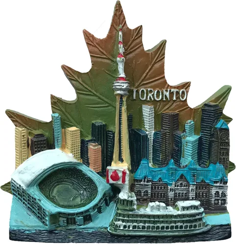 Toronto Canadá imán del refrigerador hoja de arce 3D turístico Souvernir etiqueta engomada imán del refrigerador, decoración del hogar y de la