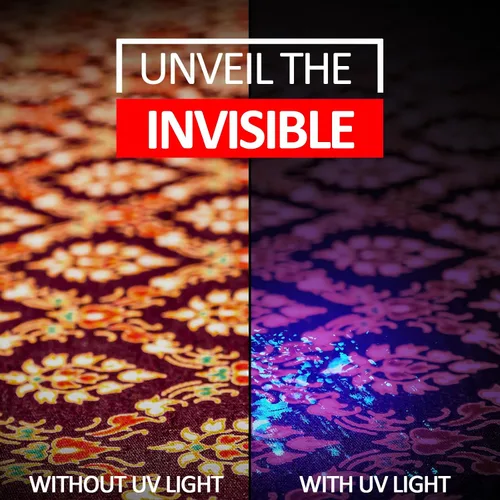 Miniatura 6 de Beieverluck Paquete de 10 mini linterna de luz negra UV de 395 nm con clip, detector de luz negra de mano LED para fugas de orina de mascotas
