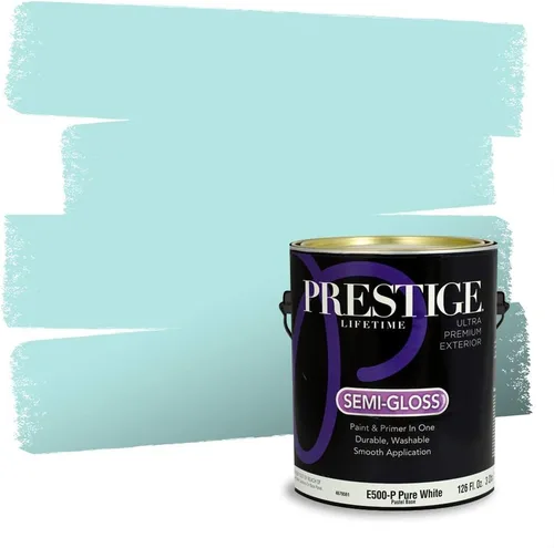 Miniatura 446 de Pintura Exterior + imprimación PRESTIGE, todo-en-uno, 1 galón, acabado mate, color comparable al Valspar* Royal Gray* VS151-Gris real