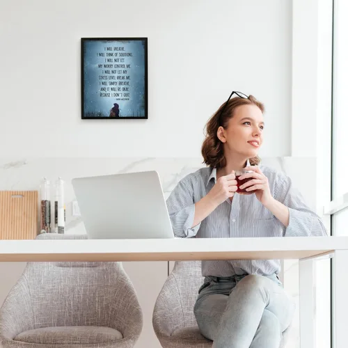 Miniatura 4 de AMERICAN LUXURY GIFTS I Will Simply Breathe and It Will Be Okay - Impresión artística de pared con citas inspiradoras, decoración de pared moderna