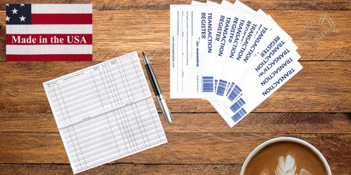 Miniatura 4 de Registros de cheques para chequera personal - Calendarios 25-26-27 Registros de cheques para el libro de contabilidad de cheques, registro