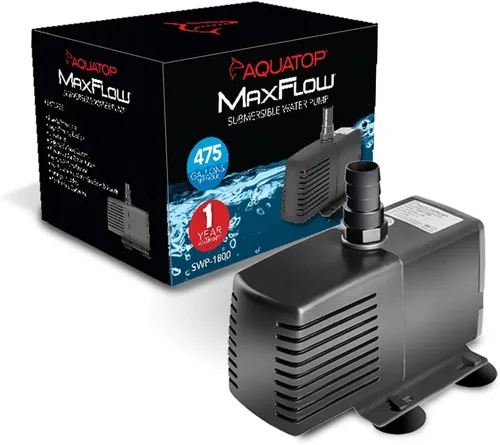 Miniatura 13 de Aquatop MaxFlow Bomba sumergible 343 GPH - Caudal ajustable para acuarios, sumideros, estatuas - Circulación eficiente del agua, SWP-1300 - Fácil