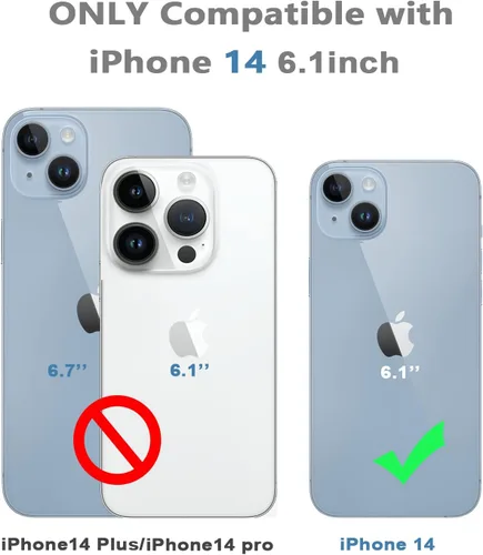 Miniatura 2 de Funda impermeable para iPhone 14, a prueba de golpes, a prueba de polvo, protector de pantalla integrado, anillo magnético negro
