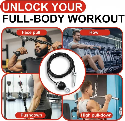 Miniatura 4 de J Bryant Cable de repuesto para gimnasio de fitness, polea de fitness, 0.197 in, cuerda de alambre de acero resistente para gimnasio en casa, polea