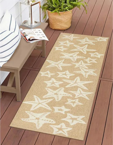 Miniatura 17 de Liora Manne CAPR5163633 - Alfombra costera para interiores y exteriores, color azul marino, 2 pies x 5 pies Cuerdas Navy