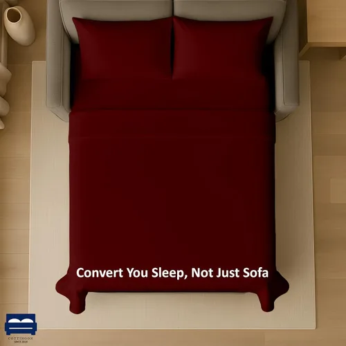 Miniatura 6 de Cottingon Sábanas individuales de 4 piezas para sofá cama individual, sábanas de sofá 100% microfibra cepillada, se adapta fácilmente a colchones