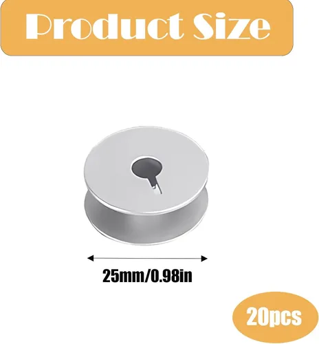 Miniatura 2 de 20 bobinas plateadas de clase M 18034AS para acolchado Longarm, bobinas de aluminio ranuradas, compatibles con máquinas Grace Longarm, accesorios