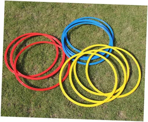 Miniatura 6 de BESPORTBLE Juego de pies 9 anillos de agilidad de fútbol en círculos de entrenamiento amarillo, rojo y azul