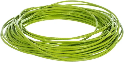Miniatura 10 de Tiras redondas de cuero genuino de 0.079 pulgadas para pulseras, collares, cuentas y otras joyas – 10 yardas / 29.9 ft – turquesa