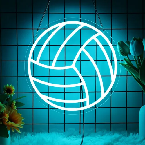 Miniatura 9 de Letrero de neón de baloncesto, luz LED de neón regulable de 12 pulgadas, alimentada por USB, decoración de pared de neón deportiva estética