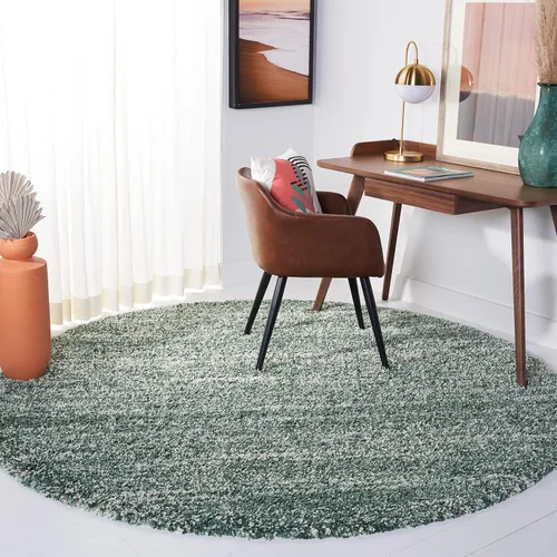 Miniatura 12 de SAFAVIEH Hudson Shag Collection - Alfombra decorativa de 2 x 3 pies, color marfil y azul marino, no desprende pelusa y de fácil cuidado, 2 pulgadas